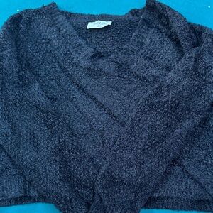 American Eagle Outfitters Charcoal V-Neck Sweater
